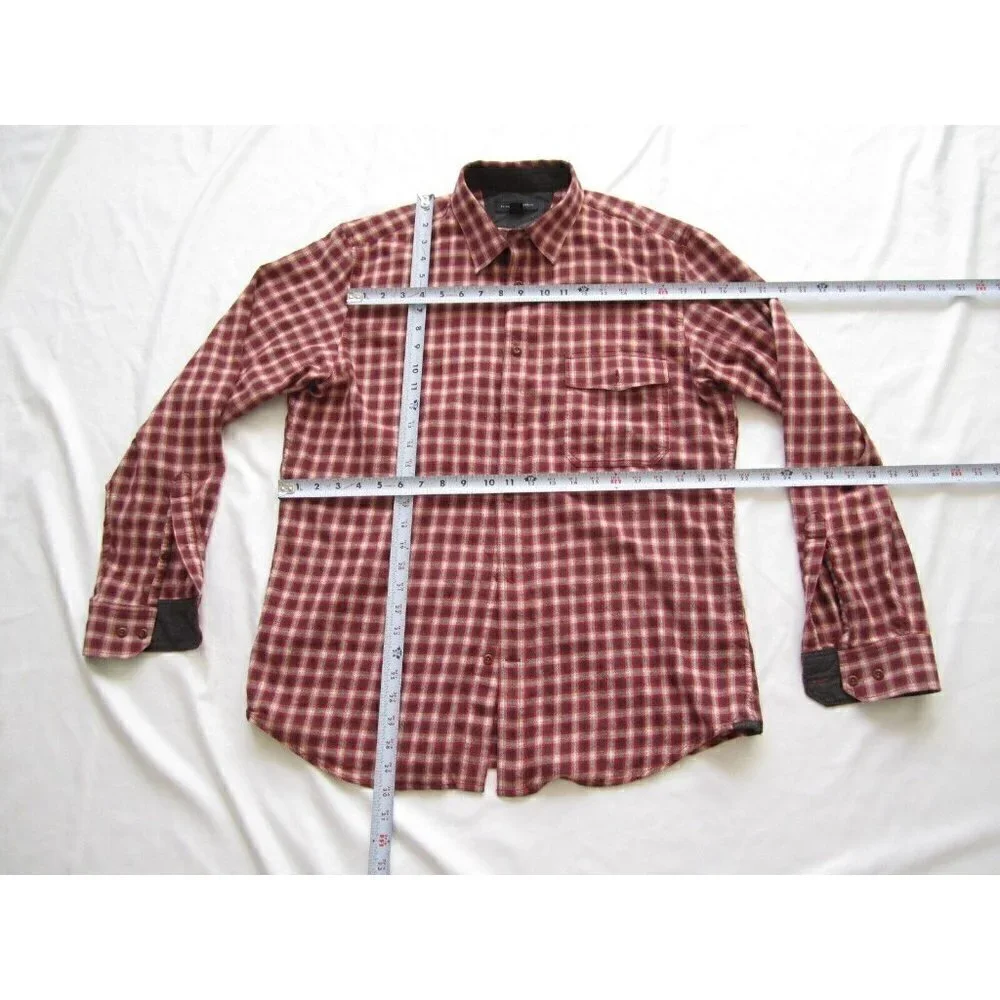 Men Banana Republic Button Up Plaid Cotton Long Sleeve Shirt Sz 16-16.5 L(MT142)